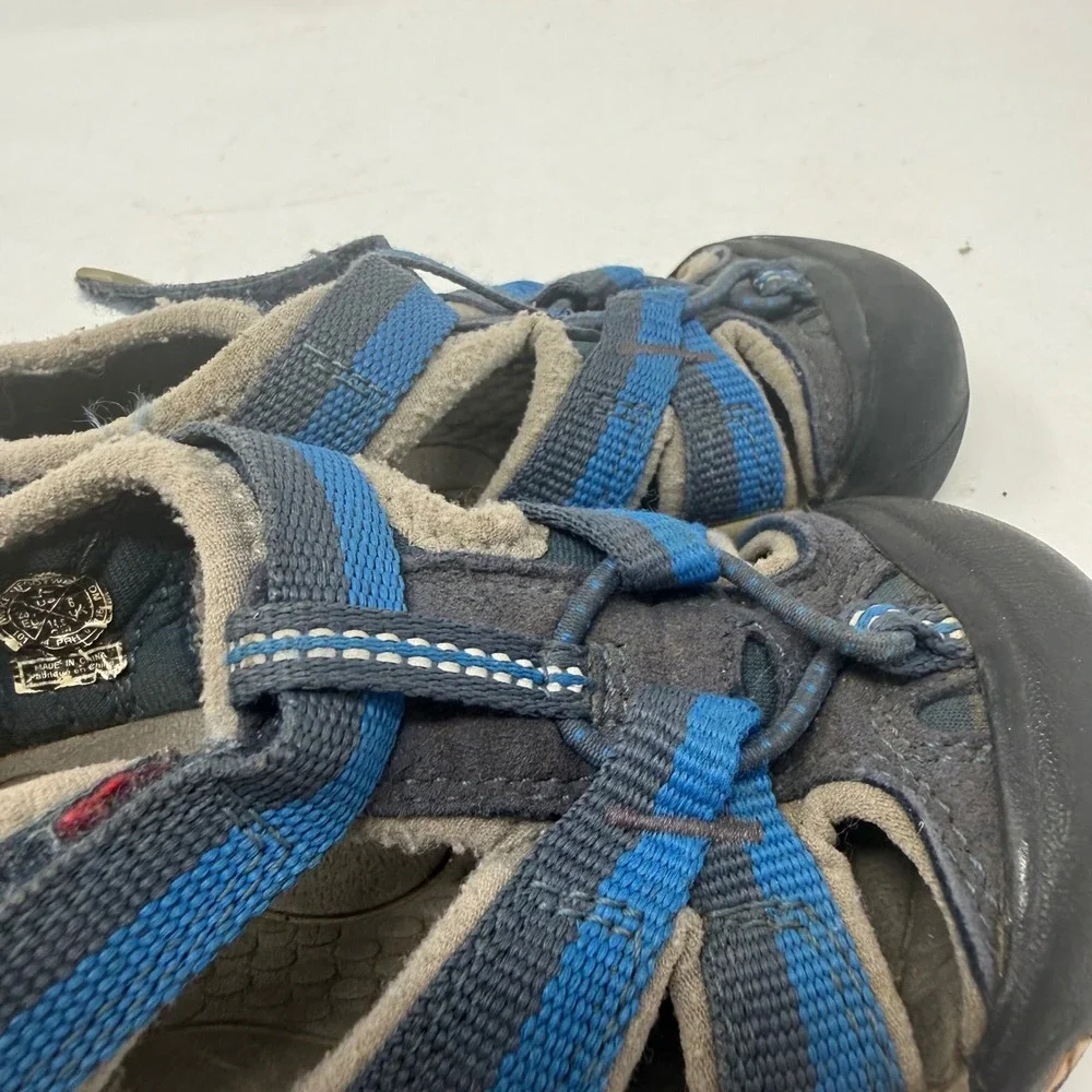 Keen Newport H2 Kids Sandals Navy Blue Striped Water Shoes Size 7 Toddler